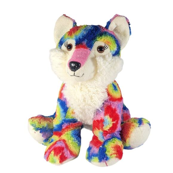 Fiesta Tie Dye Wolf Plush 10" Great Wolf Lodge Collectible Stuffed Animal - Picture 1 of 16